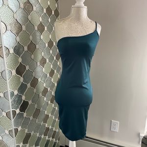 NWT Bäcio One Shoulder Green Mini Dress S